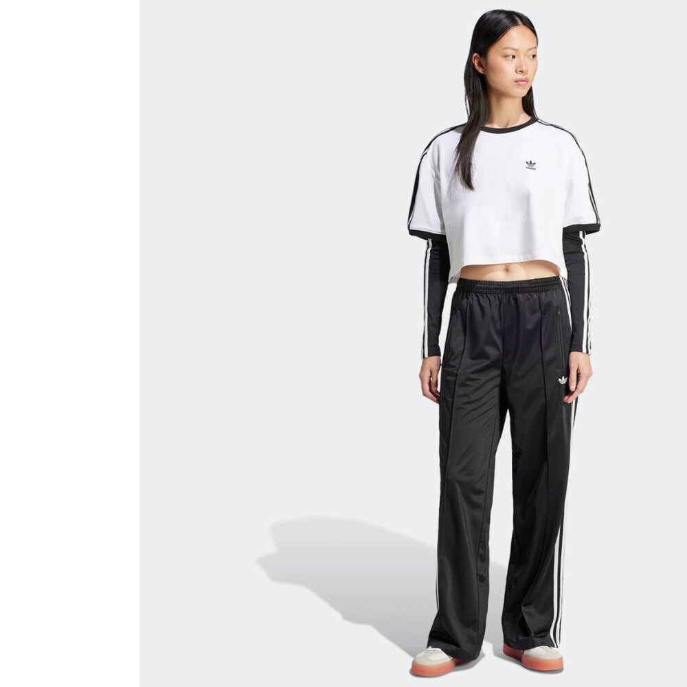 adidas Women’s Black Track Pants with Side Stripes